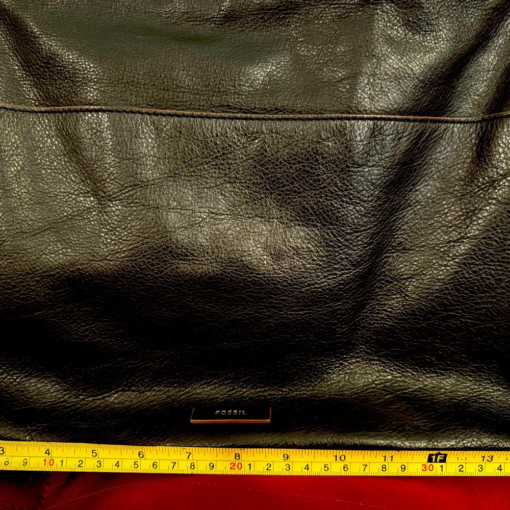 Fossil leather handbag black, shoulder bag
